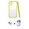 MARSİLYAN™- iPhone 11 Kılıf Atlas Asil Serisi - Siyah Bilvis 5in1 3D Magic Cam Ekran Koruyucu + Pers Alüminyum Kamera Lens - KI