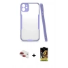 MARSİLYAN™- iPhone 11 Kılıf Atlas Asil Serisi - Siyah Buffer Cam Ekran Koruyucu + Pers Alüminyum Kamera Lens - KI