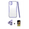 MARSİLYAN™- iPhone 11 Kılıf Atlas Asil Serisi - Siyah Buffer Cam Ekran Koruyucu + Raze Metal Kamera Lens - MR