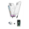 MARSİLYAN™- iPhone 11 Kılıf Atlas Doku Koleksiyonu - Şeffaf 360 Full Body Arka Koruyucu + Pers Alüminyum Kamera Lens - LT