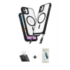 MARSİLYAN™- iPhone 11 Kılıf Atlas Doku Koleksiyonu - Şeffaf Pasifik Cam Ekran Koruyucu + Kamera Lens Koruma Cam - SF
