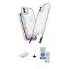 MARSİLYAN™- iPhone 11 Kılıf Atlas Doku Koleksiyonu - Şeffaf Royal Nano Ekran Koruyucu + Renkli Kamera Lens Koruma Cam - SI