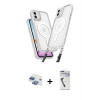 MARSİLYAN™- iPhone 11 Kılıf Atlas Doku Koleksiyonu - Şeffaf Uv Polymer Nano Ekran Koruyucu + Pers Alüminyum Kamera Lens - GI