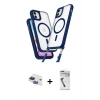 MARSİLYAN™- iPhone 11 Kılıf Atlas Doku Koleksiyonu - Şeffaf Uv Polymer Nano Ekran Koruyucu + Pers Alüminyum Kamera Lens - LT