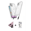 MARSİLYAN™- iPhone 11 Kılıf Atlas Doku Koleksiyonu - Şeffaf Uv Polymer Nano Ekran Koruyucu + Raze Metal Kamera Lens - SH