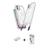 MARSİLYAN™- iPhone 11 Kılıf Atlas Doku Koleksiyonu - Şeffaf Uv Polymer Nano Ekran Koruyucu + Renkli Kamera Lens Koruma Cam - YL