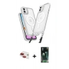 MARSİLYAN™- iPhone 11 Kılıf Atlas Doku Koleksiyonu - Siyah 360 Mat Full Body Arka Koruyucu + Pers Alüminyum Kamera Lens - KI