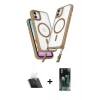 MARSİLYAN™- iPhone 11 Kılıf Atlas Doku Koleksiyonu - Siyah 360 Mat Full Body Arka Koruyucu + Kamera Lens Koruma Cam - SF