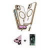 MARSİLYAN™- iPhone 11 Kılıf Atlas Doku Koleksiyonu - Siyah 360 Mat Full Body Arka Koruyucu + Raze Metal Kamera Lens - SH