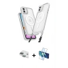 MARSİLYAN™- iPhone 11 Kılıf Atlas Doku Koleksiyonu - Siyah 3D Antistatik Cam Ekran Koruyucu + Pers Alüminyum Kamera Lens - YL