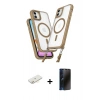 MARSİLYAN™- iPhone 11 Kılıf Atlas Doku Koleksiyonu - Siyah 3D Antistatik Hayalet Cam Ekran Koruyucu + Renkli Kamera Lens Koruma Cam - SI