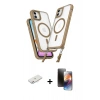 MARSİLYAN™- iPhone 11 Kılıf Atlas Doku Koleksiyonu - Siyah 3D Antistatik Mat Seramik Nano Ekran Koruyucu + Renkli Kamera Lens Koruma Cam - PE