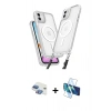 MARSİLYAN™- iPhone 11 Kılıf Atlas Doku Koleksiyonu - Siyah 3D Antistatik Seramik Nano Ekran Koruyucu + Pers Alüminyum Kamera Lens - GI