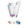 MARSİLYAN™- iPhone 11 Kılıf Atlas Doku Koleksiyonu - Siyah 3D Antistatik Seramik Nano Ekran Koruyucu + Pers Alüminyum Kamera Lens - KI