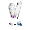MARSİLYAN™- iPhone 11 Kılıf Atlas Doku Koleksiyonu - Siyah 3D Antistatik Seramik Nano Ekran Koruyucu + Pers Alüminyum Kamera Lens - LT