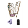 MARSİLYAN™- iPhone 11 Kılıf Atlas Doku Koleksiyonu - Siyah 6D Antistatik Mat Seramik Hayalet Nano Ekran Koruyucu + Raze Metal Kamera Lens - MR
