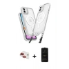 MARSİLYAN™- iPhone 11 Kılıf Atlas Doku Koleksiyonu - Siyah 6D Antistatik Mat Seramik Hayalet Nano Ekran Koruyucu + Pers Alüminyum Kamera Lens - KI