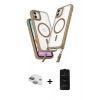 MARSİLYAN™- iPhone 11 Kılıf Atlas Doku Koleksiyonu - Siyah 6D Antistatik Mat Seramik Hayalet Nano Ekran Koruyucu + Pers Alüminyum Kamera Lens - YL