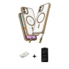 MARSİLYAN™- iPhone 11 Kılıf Atlas Doku Koleksiyonu - Siyah 6D Antistatik Mat Seramik Hayalet Nano Ekran Koruyucu + Renkli Kamera Lens Koruma Cam - SI