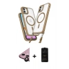 MARSİLYAN™- iPhone 11 Kılıf Atlas Doku Koleksiyonu - Siyah 6D Antistatik Mat Seramik Hayalet Nano Ekran Koruyucu + Raze Metal Kamera Lens - SH