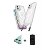MARSİLYAN™- iPhone 11 Kılıf Atlas Doku Koleksiyonu - Siyah 6D Antistatik Mat Seramik Hayalet Nano Ekran Koruyucu + Raze Metal Kamera Lens - MI