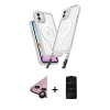 MARSİLYAN™- iPhone 11 Kılıf Atlas Doku Koleksiyonu - Siyah 6D Antistatik Mat Seramik Hayalet Nano Ekran Koruyucu + Raze Metal Kamera Lens - SH