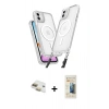 MARSİLYAN™- iPhone 11 Kılıf Atlas Doku Koleksiyonu - Siyah 6D Mat Seramik Hayalet Nano Ekran Koruyucu + Pers Alüminyum Kamera Lens - GD