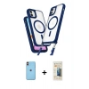 MARSİLYAN™- iPhone 11 Kılıf Atlas Doku Koleksiyonu - Siyah 6D Mat Seramik Hayalet Nano Ekran Koruyucu + Neon Fosforlu Kamera Lens - TU