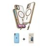 MARSİLYAN™- iPhone 11 Kılıf Atlas Doku Koleksiyonu - Siyah 6D Mat Seramik Hayalet Nano Ekran Koruyucu + Neon Fosforlu Kamera Lens - TU