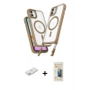 MARSİLYAN™- iPhone 11 Kılıf Atlas Doku Koleksiyonu - Siyah 6D Mat Seramik Hayalet Nano Ekran Koruyucu + Renkli Kamera Lens Koruma Cam - PE