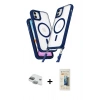 MARSİLYAN™- iPhone 11 Kılıf Atlas Doku Koleksiyonu - Siyah 6D Mat Seramik Hayalet Nano Ekran Koruyucu + Pers Alüminyum Kamera Lens - YL