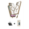 MARSİLYAN™- iPhone 11 Kılıf Atlas Doku Koleksiyonu - Siyah 6D Mat Seramik Hayalet Nano Ekran Koruyucu + Kamera Lens Koruma Cam - SF