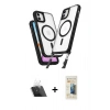 MARSİLYAN™- iPhone 11 Kılıf Atlas Doku Koleksiyonu - Siyah 6D Mat Seramik Hayalet Nano Ekran Koruyucu + Kamera Lens Koruma Cam - SF