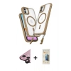 MARSİLYAN™- iPhone 11 Kılıf Atlas Doku Koleksiyonu - Siyah 6D Mat Seramik Hayalet Nano Ekran Koruyucu + Raze Metal Kamera Lens - SH
