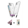 MARSİLYAN™- iPhone 11 Kılıf Atlas Doku Koleksiyonu - Siyah 6D Mat Seramik Hayalet Nano Ekran Koruyucu + Raze Metal Kamera Lens - SH