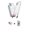 MARSİLYAN™- iPhone 11 Kılıf Atlas Doku Koleksiyonu - Siyah Bilvis 3D Cam Ekran Koruyucu + Pers Alüminyum Kamera Lens - KI