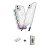 MARSİLYAN™- iPhone 11 Kılıf Atlas Doku Koleksiyonu - Siyah Bilvis 3D Cam Ekran Koruyucu + Renkli Kamera Lens Koruma Cam - TU