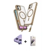 MARSİLYAN™- iPhone 11 Kılıf Atlas Doku Koleksiyonu - Siyah Bilvis 3D Mat Cam Ekran Koruyucu + Raze Metal Kamera Lens - MR