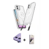 MARSİLYAN™- iPhone 11 Kılıf Atlas Doku Koleksiyonu - Siyah Bilvis 3D Mat Cam Ekran Koruyucu + Raze Metal Kamera Lens - MR