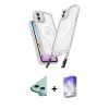 MARSİLYAN™- iPhone 11 Kılıf Atlas Doku Koleksiyonu - Siyah Bilvis 5in1 3D Magic Cam Ekran Koruyucu + Raze Metal Kamera Lens - MI