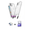 MARSİLYAN™- iPhone 11 Kılıf Atlas Doku Koleksiyonu - Siyah Bilvis 5in1 5D Magic Hayalet Cam Ekran Koruyucu + Pers Alüminyum Kamera Lens - GI
