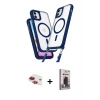 MARSİLYAN™- iPhone 11 Kılıf Atlas Doku Koleksiyonu - Siyah Bilvis Hayalet Cam Ekran Koruyucu + Pers Alüminyum Kamera Lens - KI