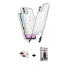 MARSİLYAN™- iPhone 11 Kılıf Atlas Doku Koleksiyonu - Siyah Bilvis Hayalet Cam Ekran Koruyucu + Pers Alüminyum Kamera Lens - KI