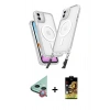 MARSİLYAN™- iPhone 11 Kılıf Atlas Doku Koleksiyonu - Siyah Buffer Cam Ekran Koruyucu + Raze Metal Kamera Lens - KI