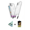 MARSİLYAN™- iPhone 11 Kılıf Atlas Doku Koleksiyonu - Siyah Buffer Cam Ekran Koruyucu + Raze Metal Kamera Lens - MI