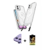MARSİLYAN™- iPhone 11 Kılıf Atlas Doku Koleksiyonu - Siyah Buffer Cam Ekran Koruyucu + Raze Metal Kamera Lens - MR