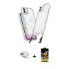 MARSİLYAN™- iPhone 11 Kılıf Atlas Doku Koleksiyonu - Siyah Buffer Cam Ekran Koruyucu + Pers Alüminyum Kamera Lens - GD