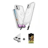 MARSİLYAN™- iPhone 11 Kılıf Atlas Doku Koleksiyonu - Siyah Buffer Cam Ekran Koruyucu + Raze Metal Kamera Lens - GS