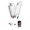 MARSİLYAN™- iPhone 11 Kılıf Atlas Doku Koleksiyonu - Siyah Buffer Hayalet Cam Ekran Koruyucu + Pers Alüminyum Kamera Lens - YL