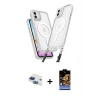 MARSİLYAN™- iPhone 11 Kılıf Atlas Doku Koleksiyonu - Siyah Buffer Hayalet Cam Ekran Koruyucu + Pers Alüminyum Kamera Lens - LT